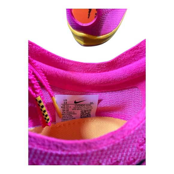 Nike ZoomX Dragonfly Track & Field Distance Spikes CV0400-600 Hyper Pink Size 13 - Picture 10 of 12